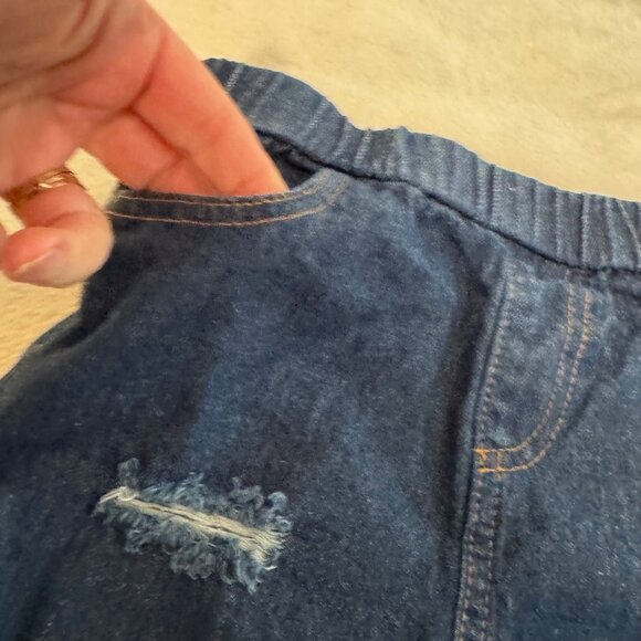 Distressed and Patchwork Dark Wash Denim Jeans Size 3Year - Picture 3 of 16
